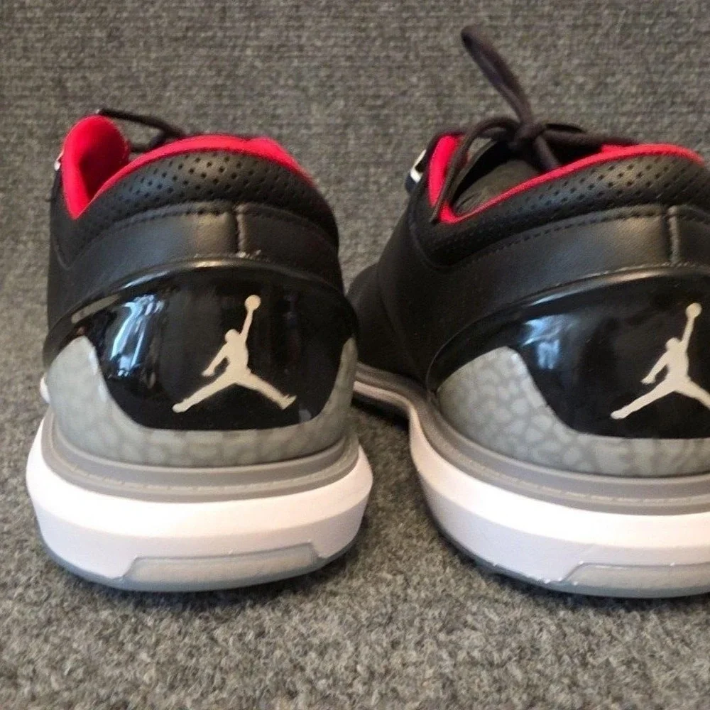 Jordan ADG 4 Golf Shoes Mens Size 11.5 Black Red Leather Sneakers DM0103-015